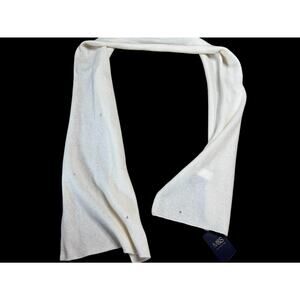 Pure 100% cashmere scarf Cream woven Marks & Spencer M&S NWT New with flaws